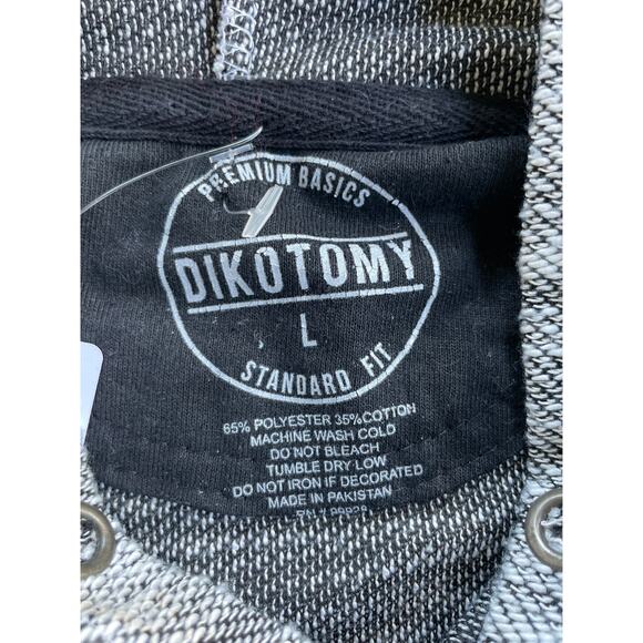 DIKOTOMY, SIZE L, MEN'S HOODIE, GREY - Picture 6 of 6